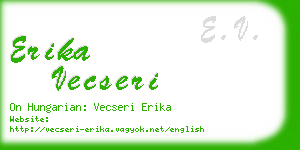 erika vecseri business card